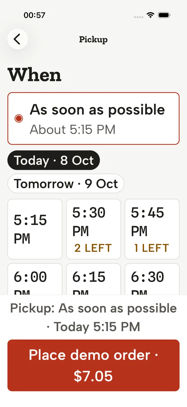iOS: Largest accessibility text size: pickup